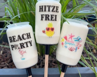 GARDEN TORCH Beach Party Heat-free Candle Candles Gift Idea Smile Laugh Garden Party Balcony