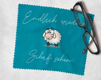 Glasses cleaning cloth Finally see sheep again Display cloth Glasses cleaning cloth printed microfiber cleaning choice of colors