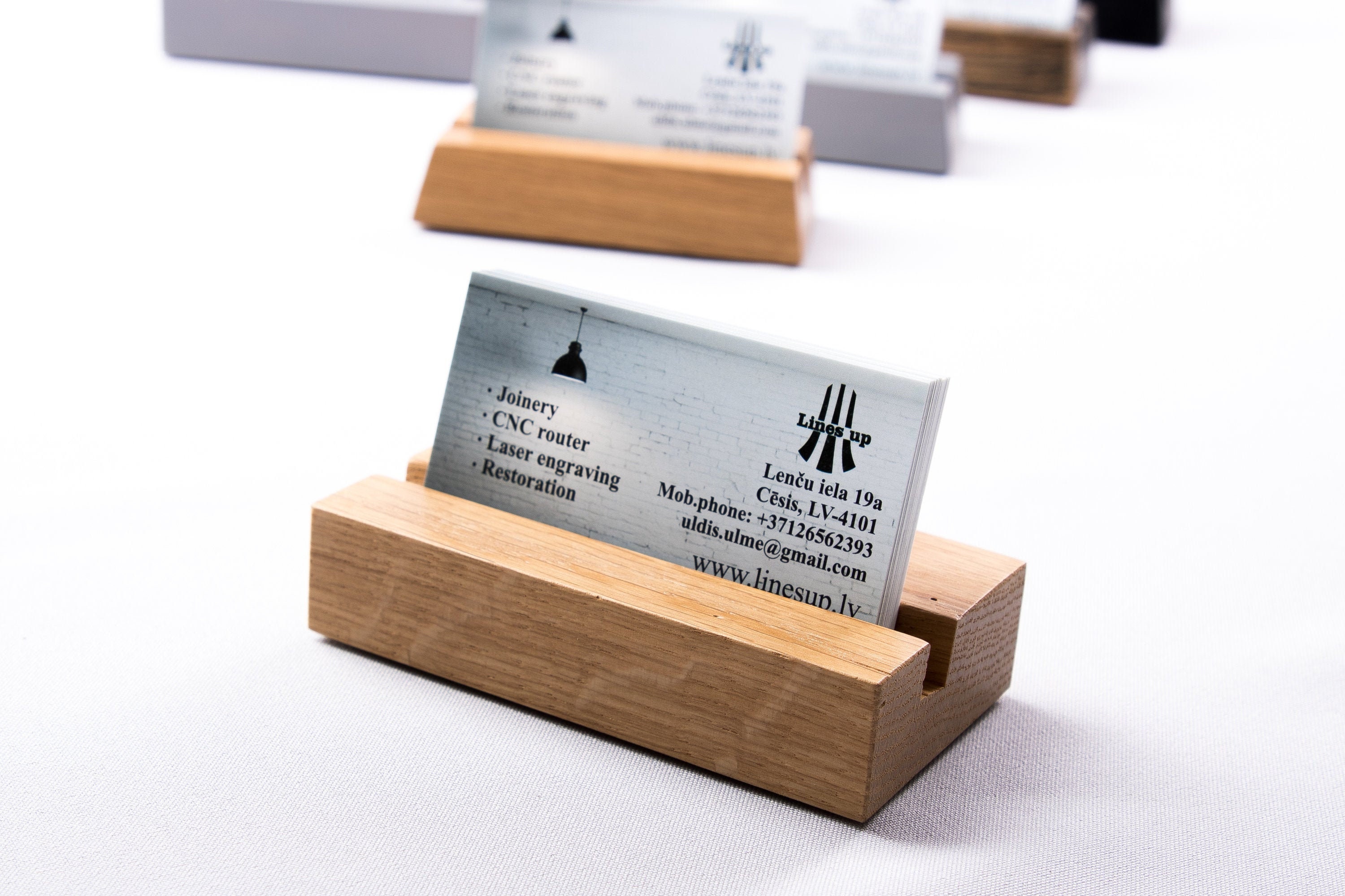 Business card holder Business Card Stand Name plate and card Etsy