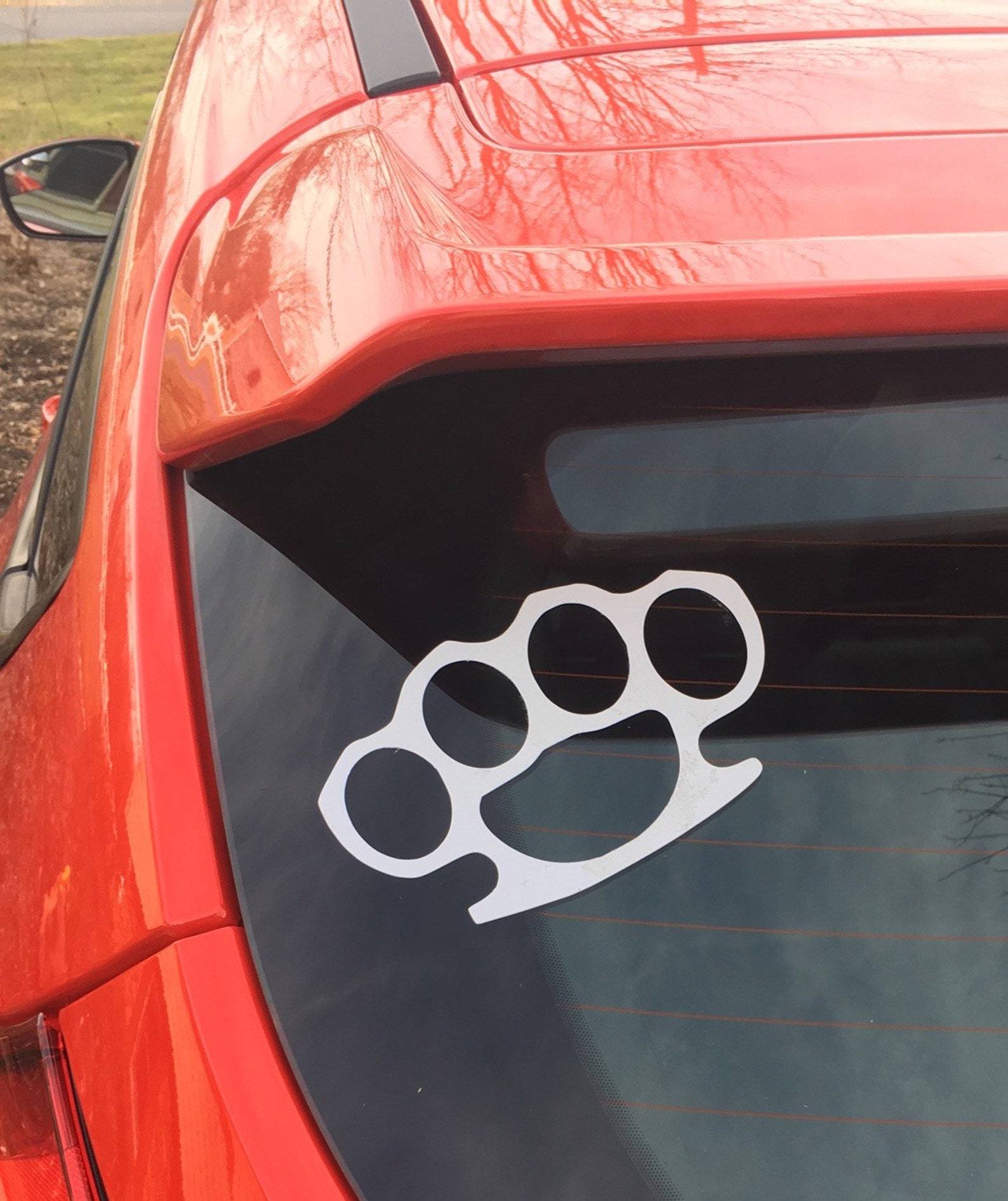 Brass Knuckles Decal Vinyl Decal Auto Decal Vinyl Sticker Etsy