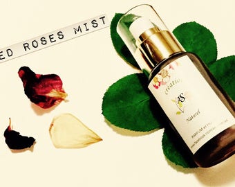 50ml / Red Roses fragrance / Mist Skin Toner  or Air Freshener Spray bottle with atomiser/ See other variations / natural perfume/Summer