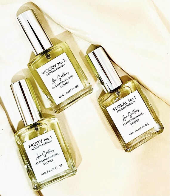 Fragrance Trio Floral Fruity Woody Discovery Pack: Floral No1, Fruity No1,  Woody No3 in 10ml and 15ml bottles for all seasons and