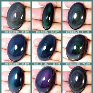 Craft Supply, Cabochon, Oval Shape Obsidian, Black Obsidian, Rainbow Eye Obsidian, Authentic Gemstone, Opaque Gemstone, Wholesale Supplier, Healing Gemstone, Natural Obsidian, Oval Shape Stone, Polished Gemstone, Jewelry Supply