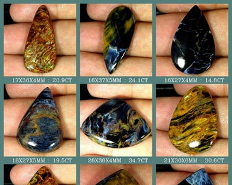 Natural Pietersite Gems/ Multi Pietersite Cabochon/ Pear Pietersite Cabs Gemstone/ Pietersite Loose Gemstone