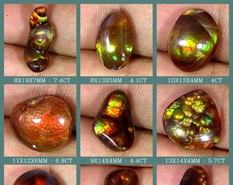 Real Fire Agate Loose Cabochon Crystal/ Healing Agate Cabs / Agate Fancy Cabochon/ Multi Loose Gemstone