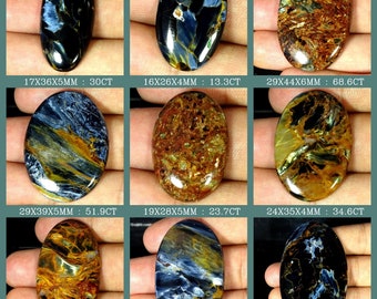 Rare Healing Pietersite Gemstone Loose Cabochon, Pietersite Cabs, Natural Oval Multi Pietersite Loose Stone