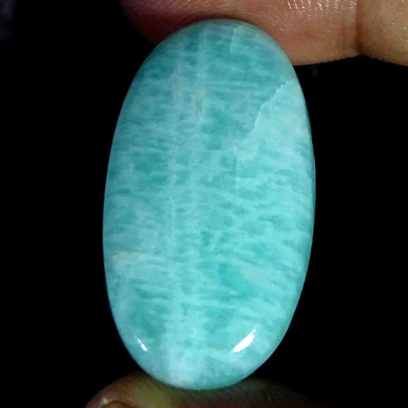 Top Grade Quality For Making Jewelry 33.40 Cts 100/% Natural Amazonite Oval Shape Cabochon Loose Gemstone