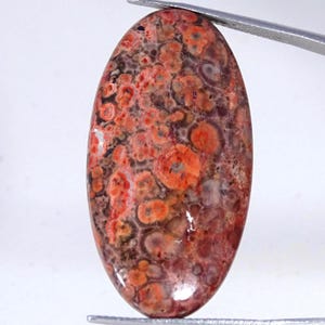 AAA Orbicular Jasper Cabochon Gemstone/ Red South African Jasper Oval Stone/ Designer Gemstone For Jewelry Making