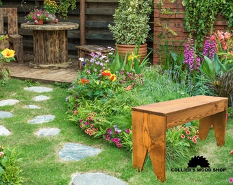 Simple Classic 36" Wood Bench Indoor or Outdoor - Solid Top