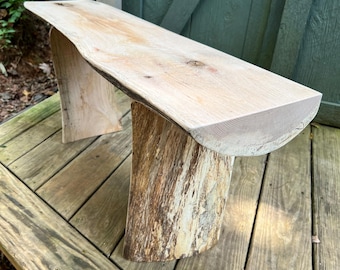 Rustic Outdoor Log Bench
