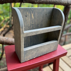 Solid Wood Menu Holder | Multi-Purpose Organizer Rack | Magazine, File, Clipboard, or Paper Holder