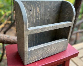 Solid Wood Menu Holder | Multi-Purpose Organizer Rack | Magazine, File, Clipboard, or Paper Holder