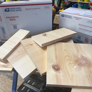 Box of Random Sized Pine Wood Scrap Blocks perfect for Crafting Projects