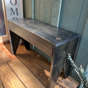 Rustic Wooden Entryway Bench - 30&quot; Handmade Farmhouse Decor