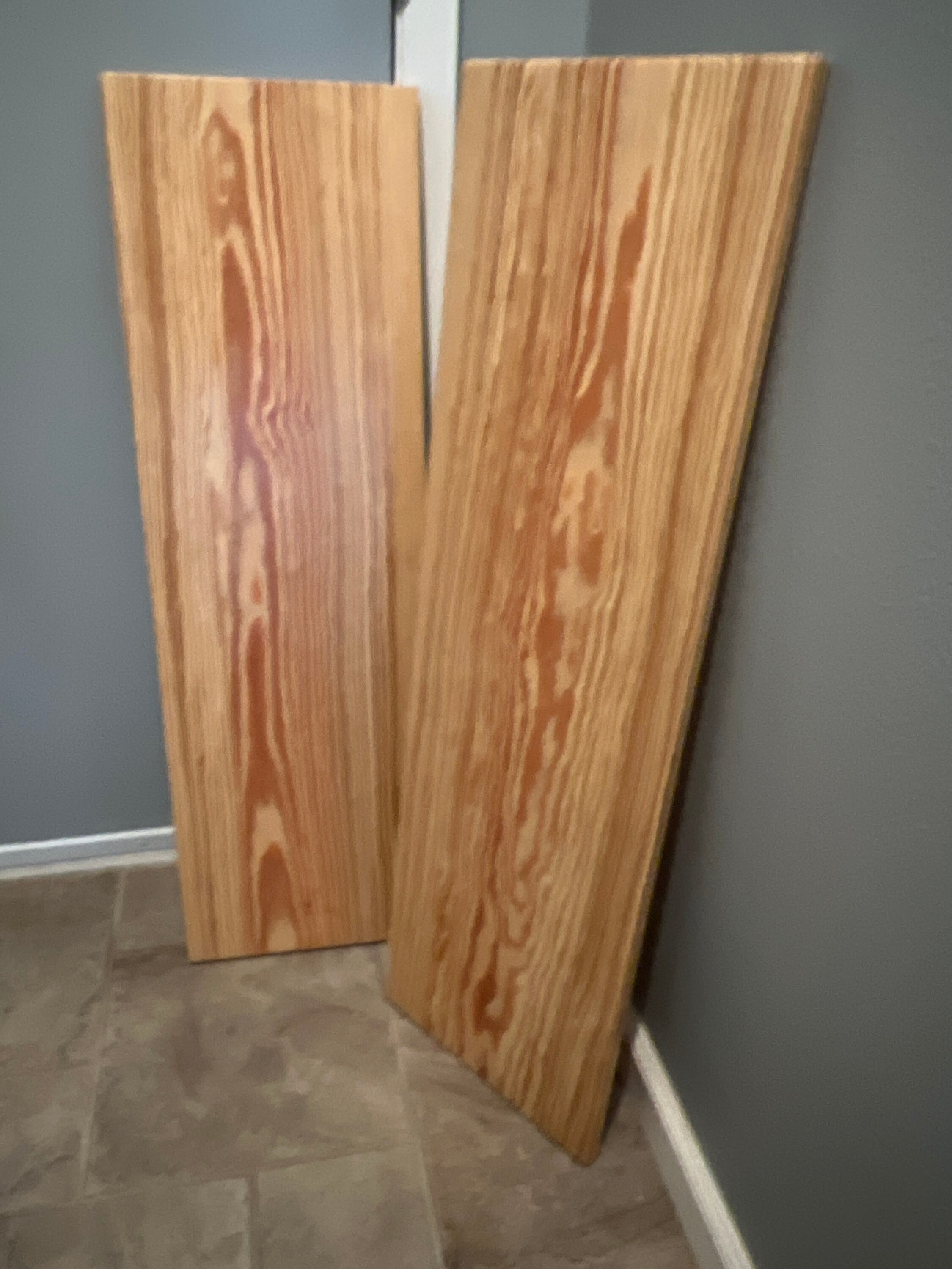 2 Shelf Boards 1 x 12 x 36" Long made from Southern Yellow Pine Wood
