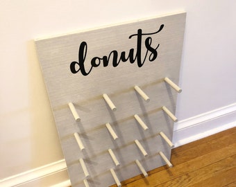 Wedding Donut Wall, Donut Board Wedding, Rustic Peg Board, Donut Display, Donut Display Board, Doughnut Wall, Wood Donut Wall, Donut Wall