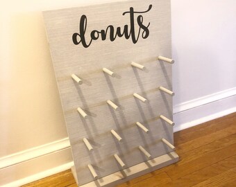 Donut Wall, Wood Donut Stand, Wedding Donut Board, Rustic Donut Rack, Donut Stands, Wood Donut Board, Donut Peg Board, Wedding Donut Wall