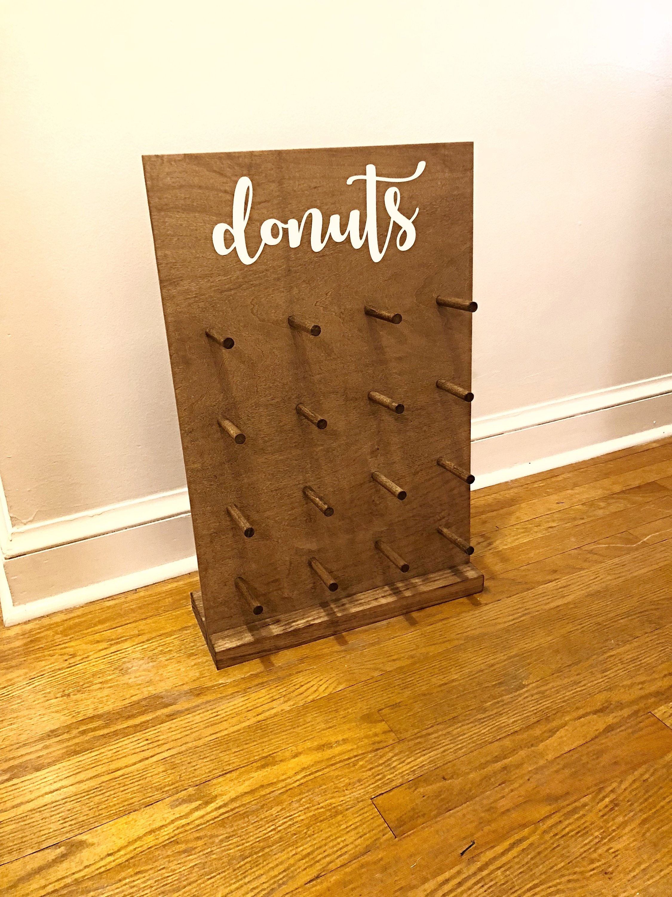 Wedding Donut Wall Wood Donut Stand for Wedding Rustic Donut Etsy