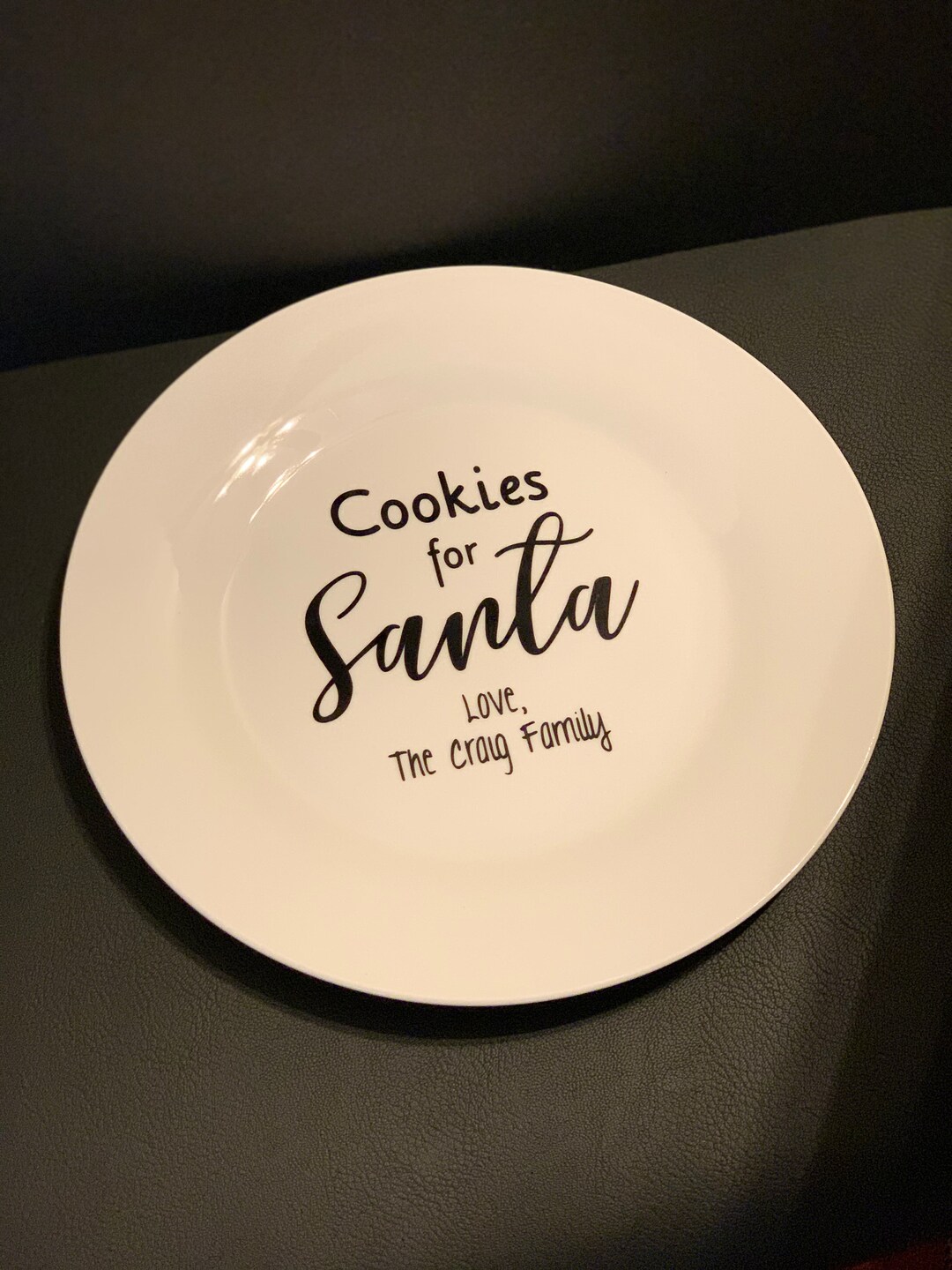 Personalized Santa Cookie Plate, Personalized Santa Plate, Custom ...