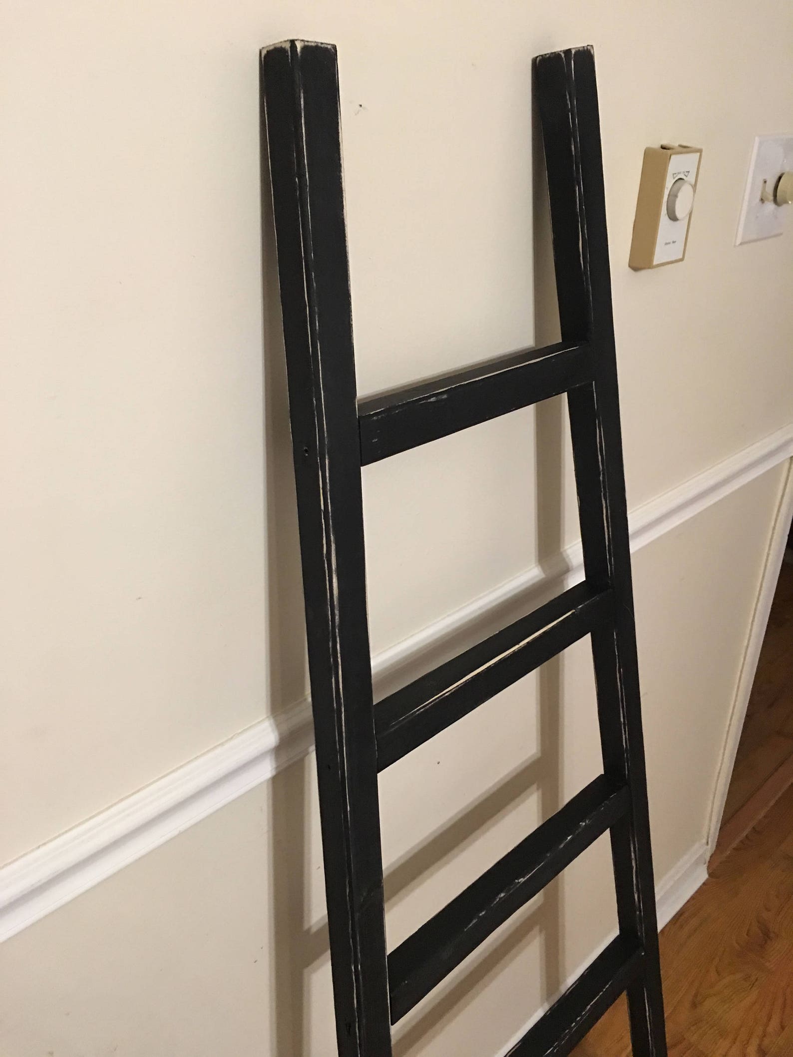 Rustic Reclaimed Wood Blanket Ladder Towel Rack Blanket Etsy