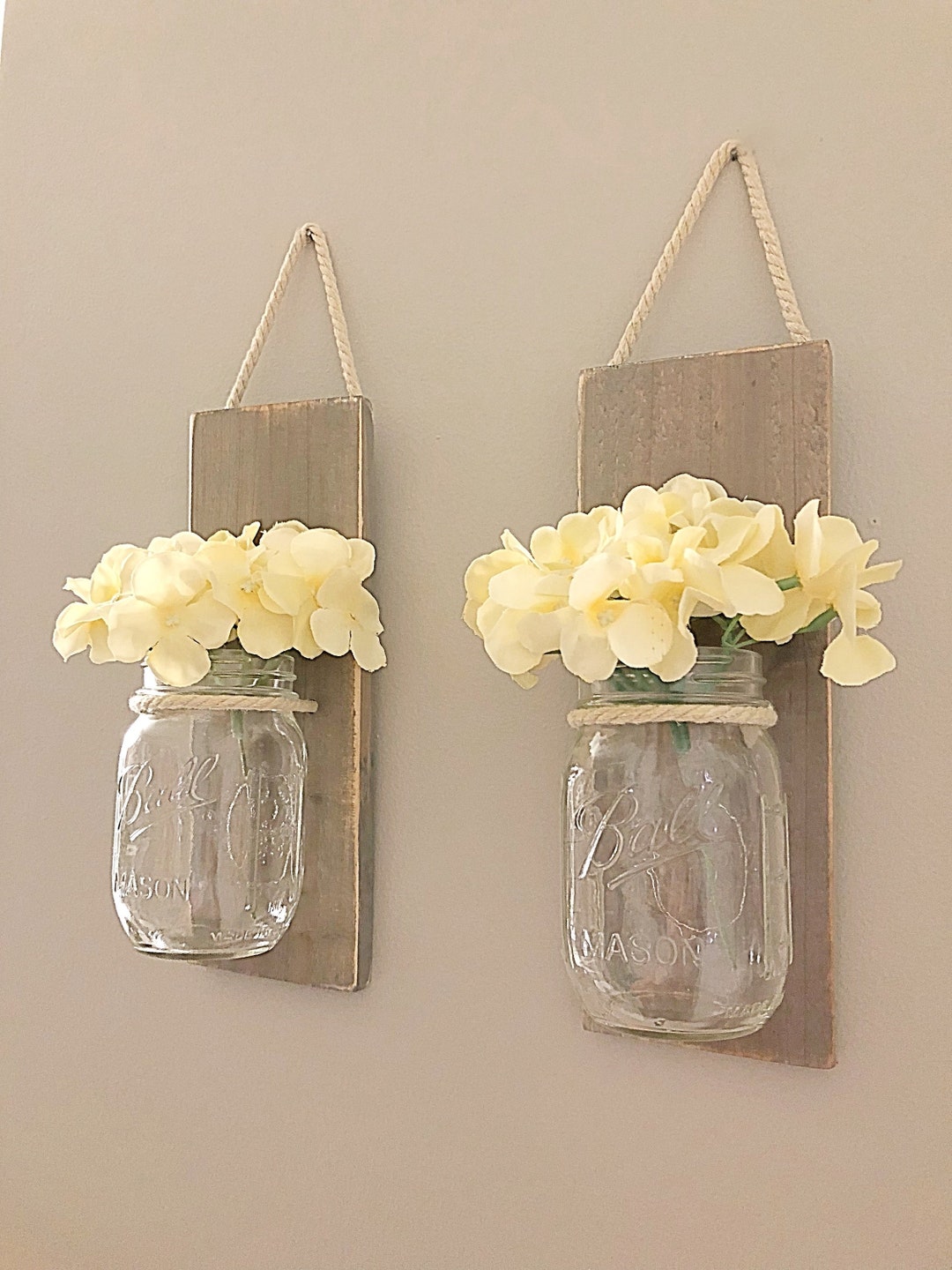Rustic Mason Jar Sconces Rustic Mason Jar Wall Sconces Etsy