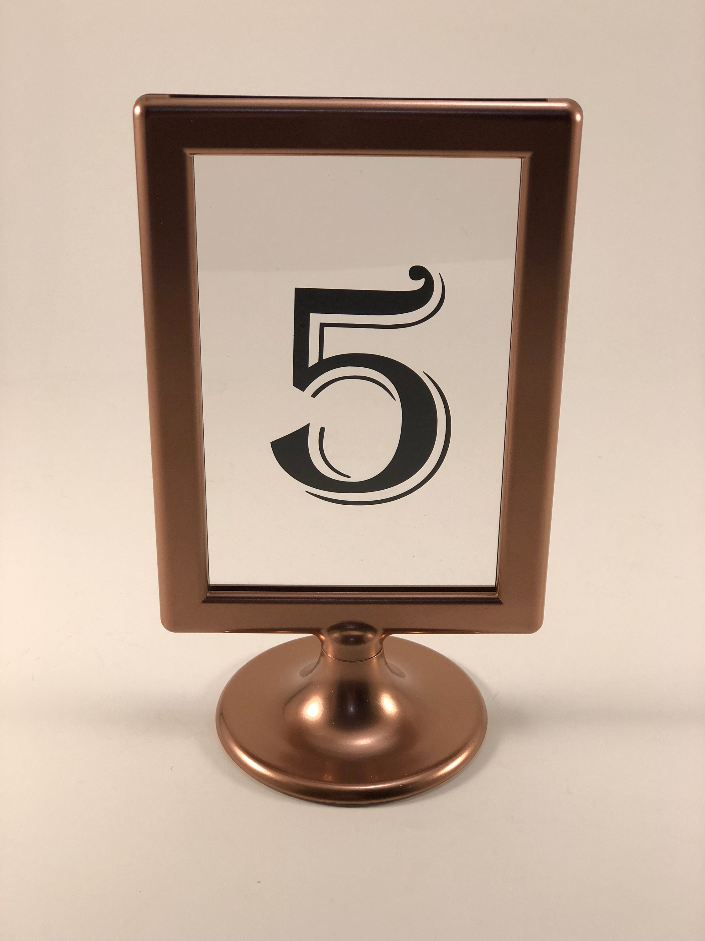 Rustic Wedding Table Numbers Table Markers Copper Wedding Etsy