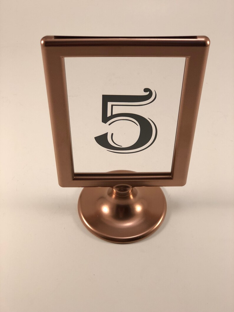Rustic Wedding Table Numbers Table Markers Copper Wedding Etsy