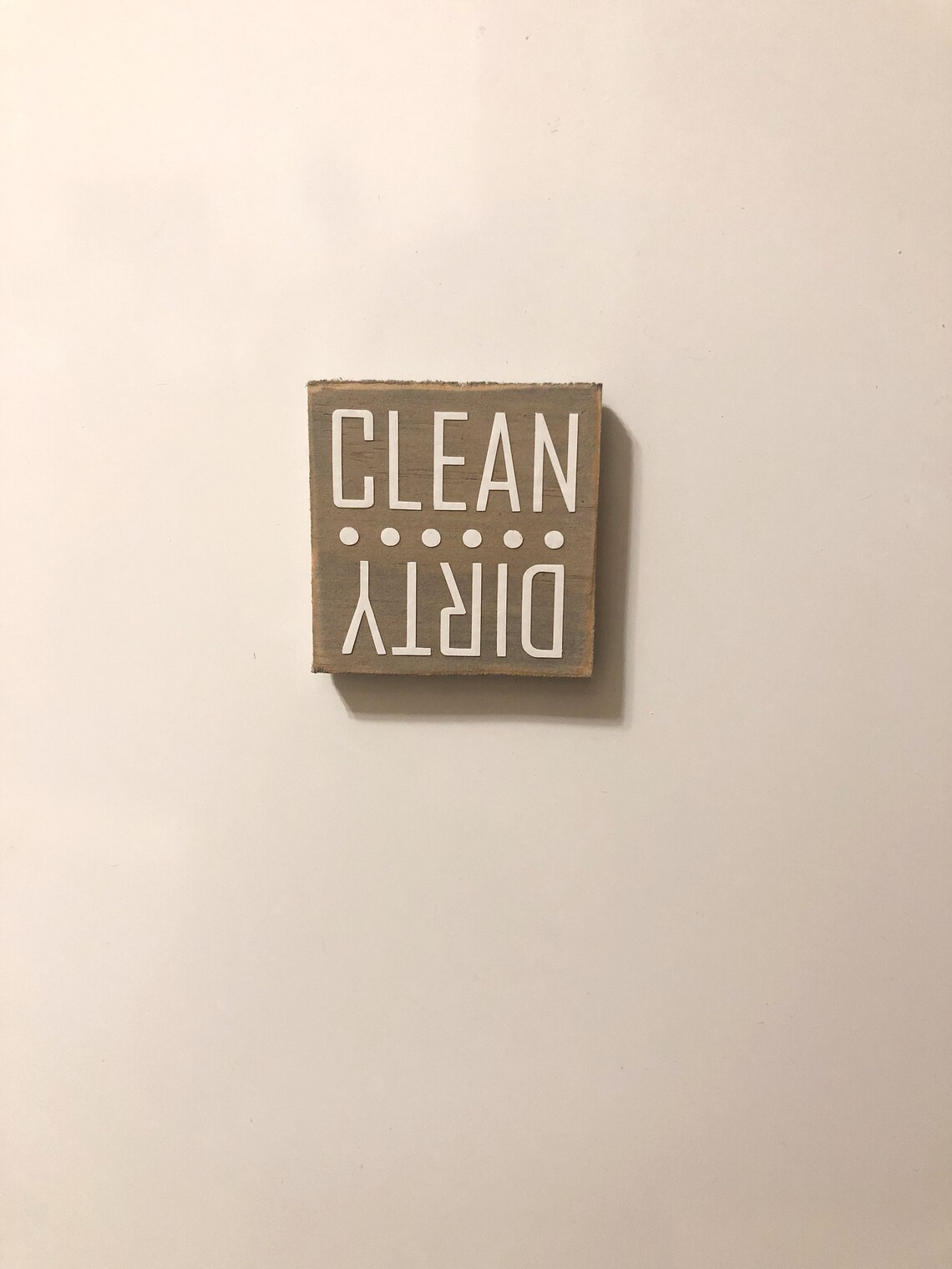 Dishwasher Dirty Clean Magnet Wood Dishwasher Magnet Dish - Etsy
