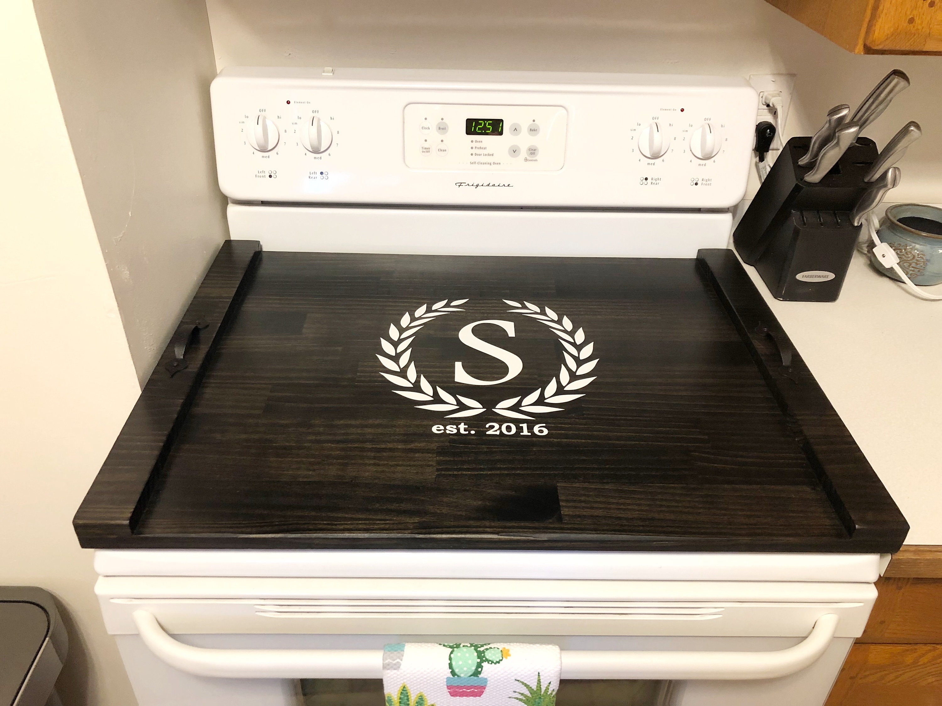 Stove Top Cover Custom Wooden Stove Cover Wooden Tray for Etsy