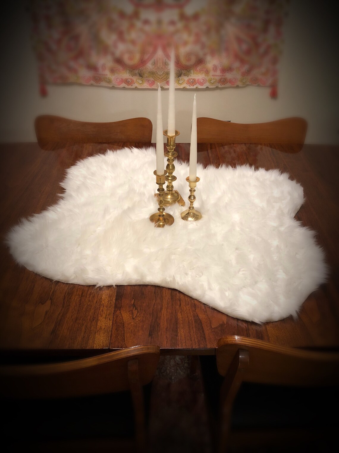 Faux Fur Table Runner Faux Fur Table Cover Fur Christmas Etsy