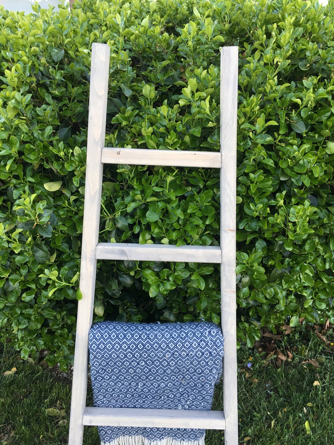 Rustic Reclaimed Wood Blanket Ladder Towel Rack Blanket Etsy