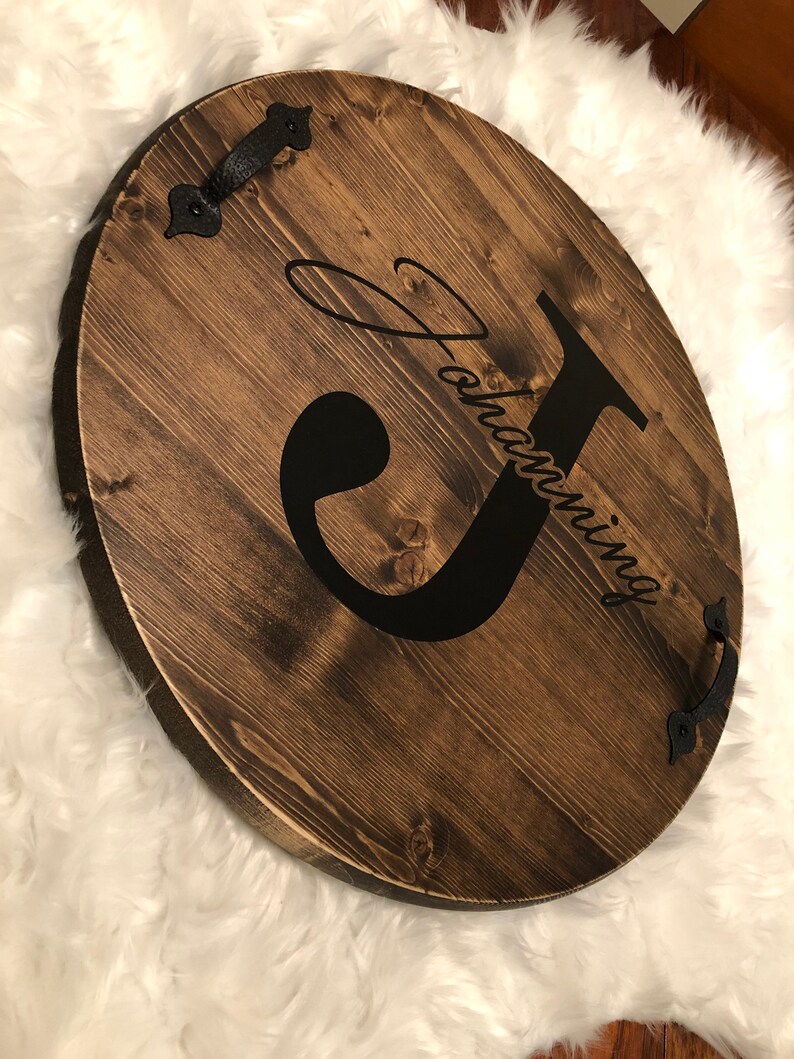 Personalized Serving Tray Wooden Ottoman Tray Housewarming Etsy