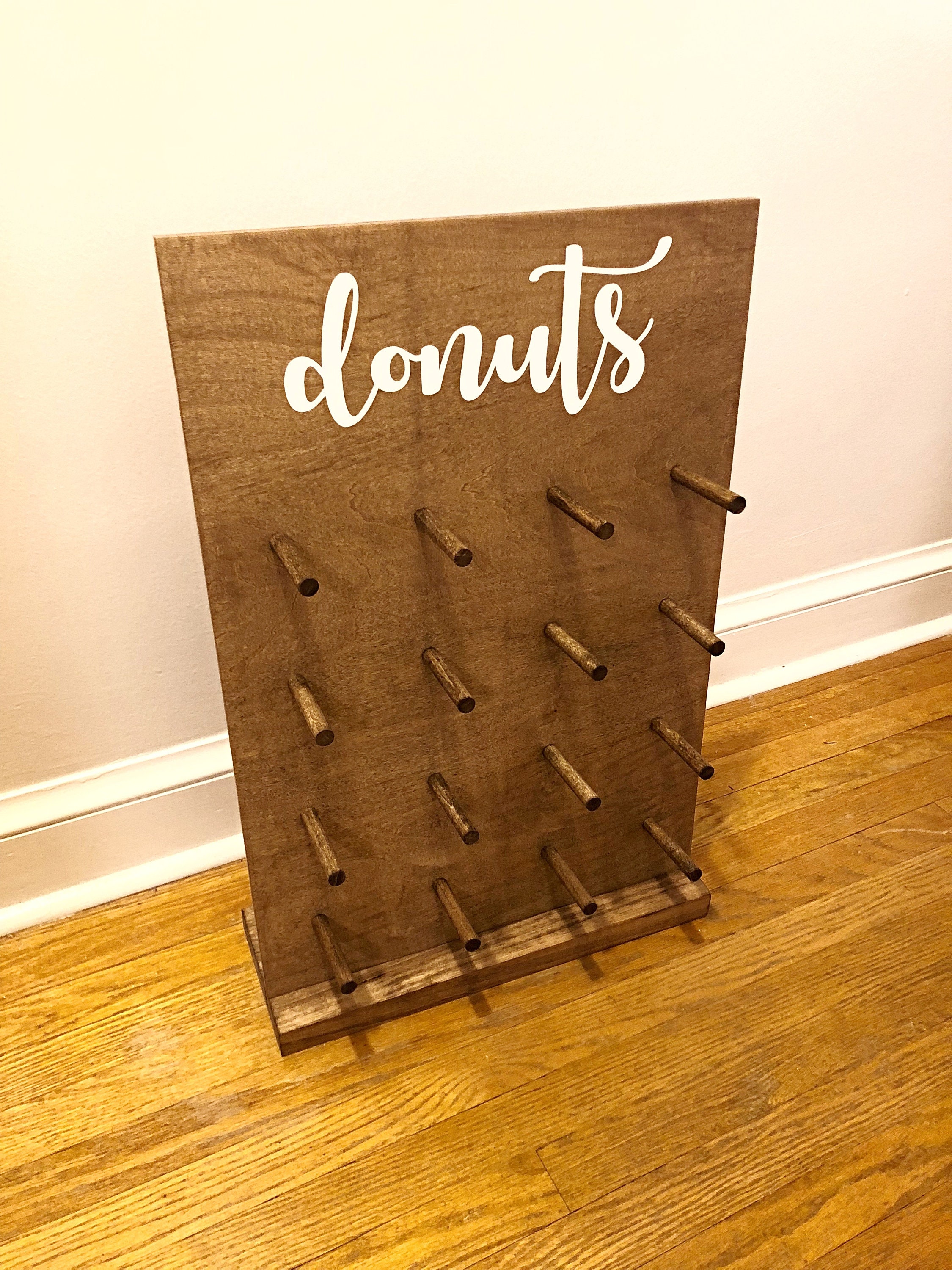 Wedding Donut Wall Wood Donut Stand for Wedding Rustic Donut Etsy