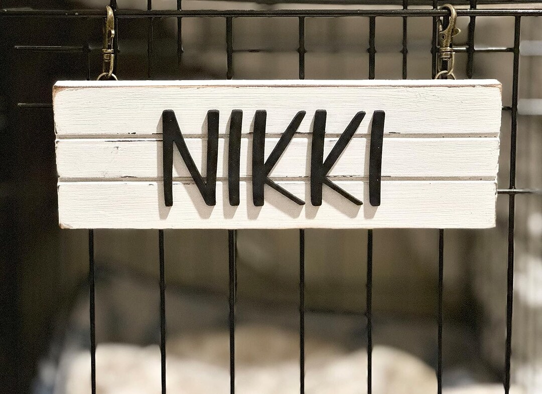 Personalized Dog Kennel Sign Hanging Pet Crate Name Tag Pet Carrier