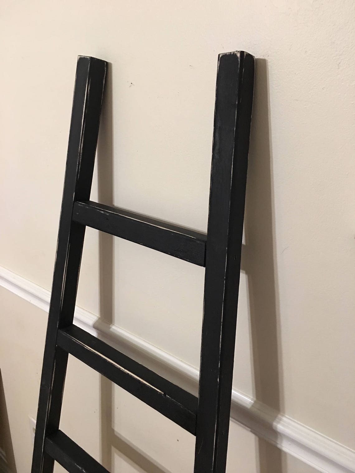 Rustic Reclaimed Wood Blanket Ladder Towel Rack Blanket Etsy