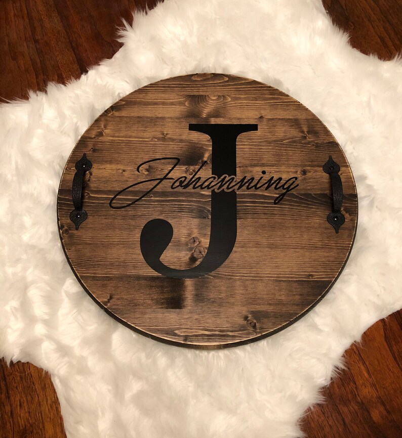 Personalized Serving Tray Wooden Ottoman Tray Housewarming Etsy