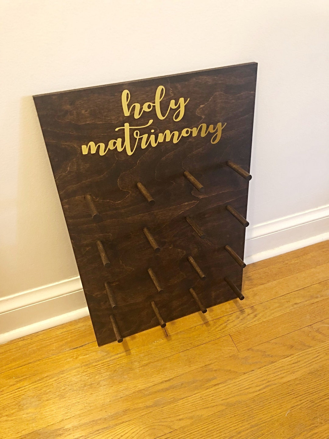 Donut Wall Wedding Wedding Donut Display Stand Holy Matrimony Wood