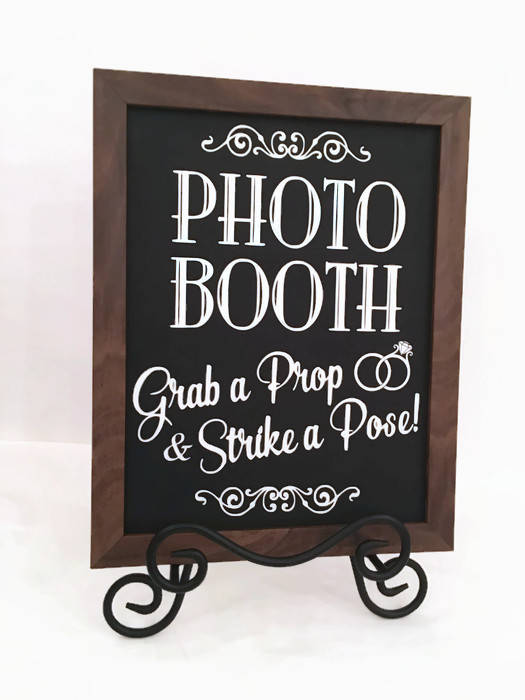 Rustic Wedding Photo Booth Sign Selfie Station Sign Vintage Sign Wedding Chalkboard Sign With Easle Wood Grab A Prop Strike A