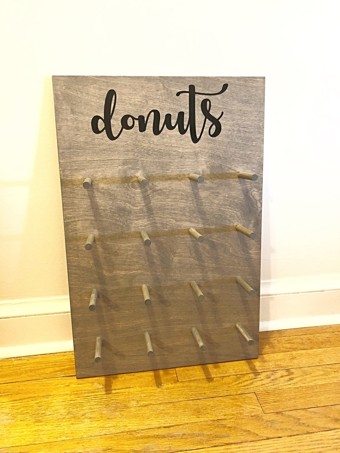 Donut Display Board Wedding Donut Wall Donut Holder Rustic Etsy