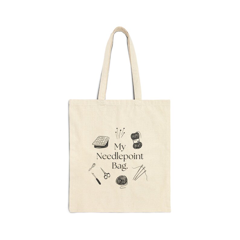 My Needlepoint Bag Tote Bag | Stitcher Gift With Needlepointer Tools image 7