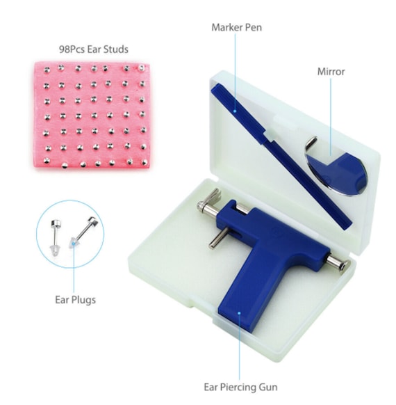 DIY Professional Ear PIERCING GUN Body Nose Navel Tool Kit set