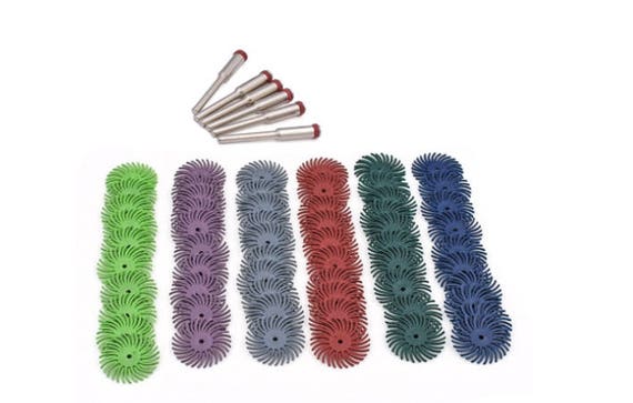 6Pcs Detail Abrasive Brush Mixed Grit Coarse Accessories Set For Rotary Tool