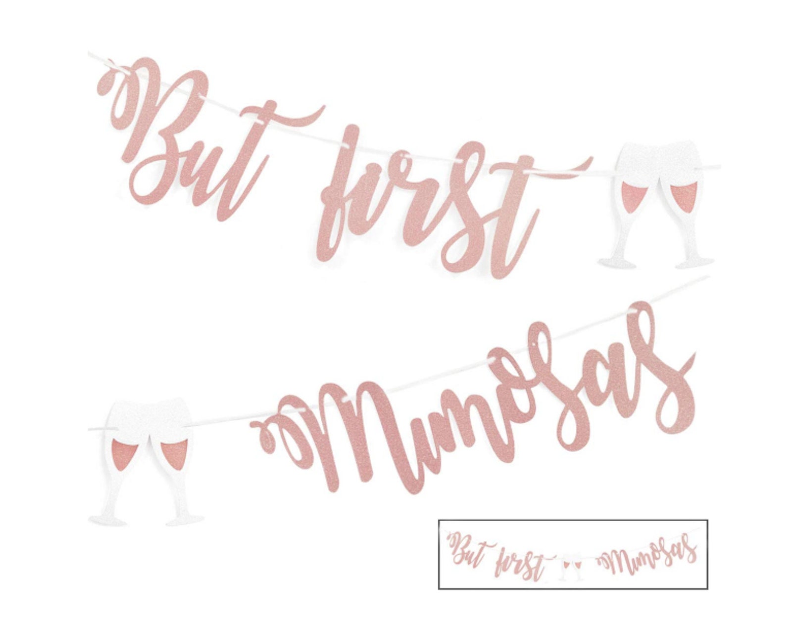 Rose Gold Mimosa Bar Sign Banner Decorations Bridal Shower | Etsy