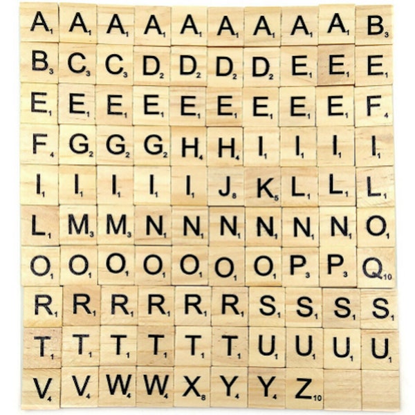 SCRABBLE WOOD TILES Letters Wooden Replacement Pick Wood Letters Wood Name Letter Tiles Wood Crafts