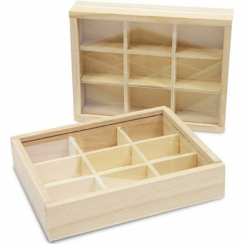 2 Wooden Boxes With Lids Wood Craft Box Jewelry Storage Box Etsy