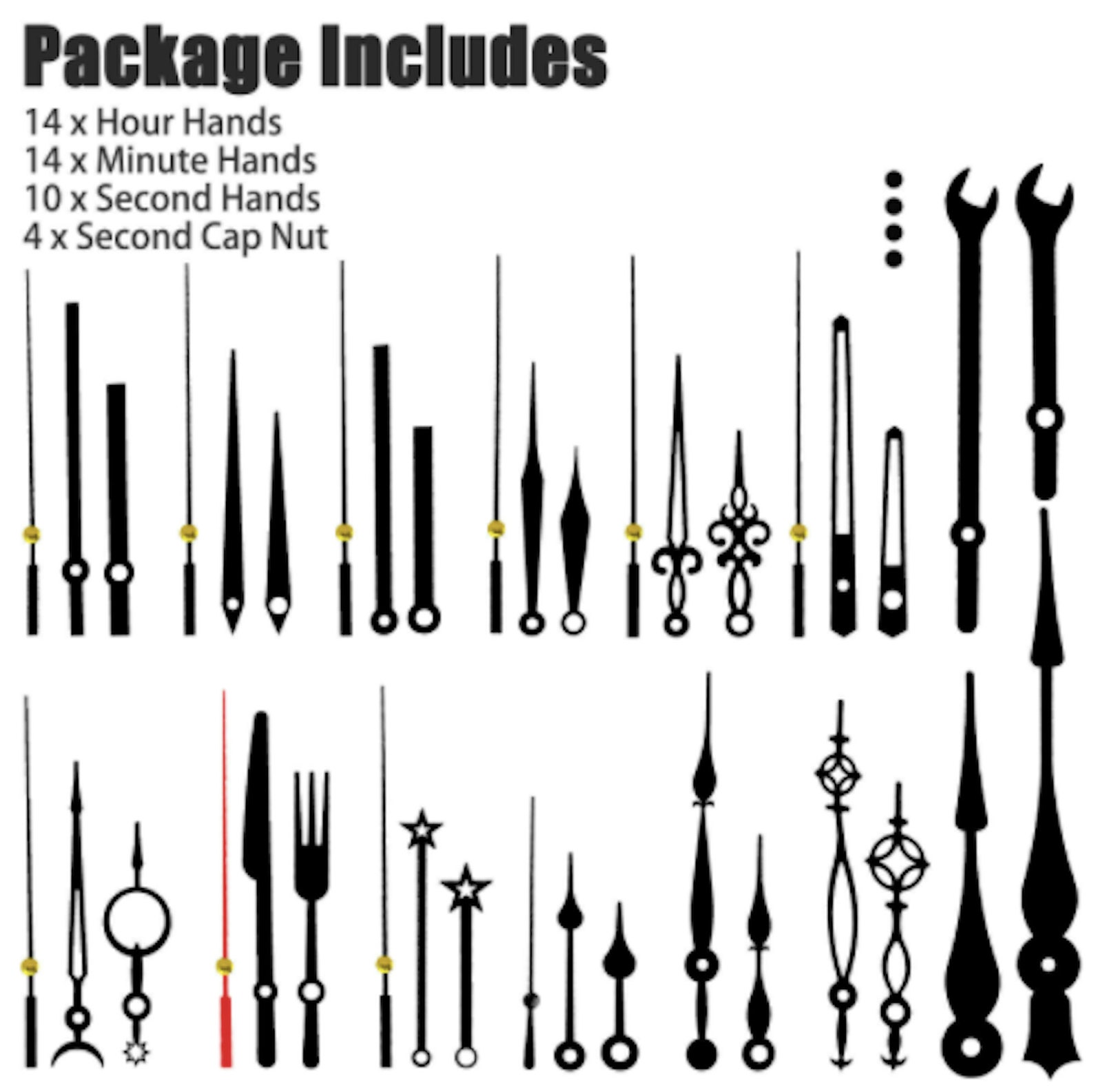 DIY Quartz Wall Clock Hands Movement Mechanism Replacement Etsy