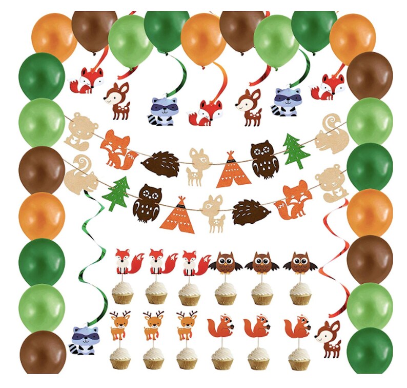 Woodland Baby Shower Decorations Woodland Creatures Party Etsy