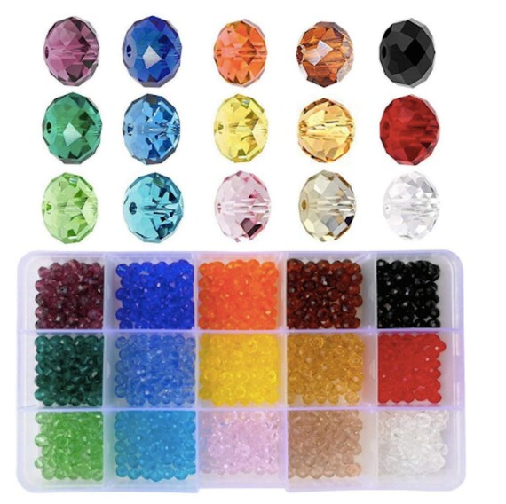Crystal glass beads kit Jewelry Making Supplies Set Jewelry Etsy