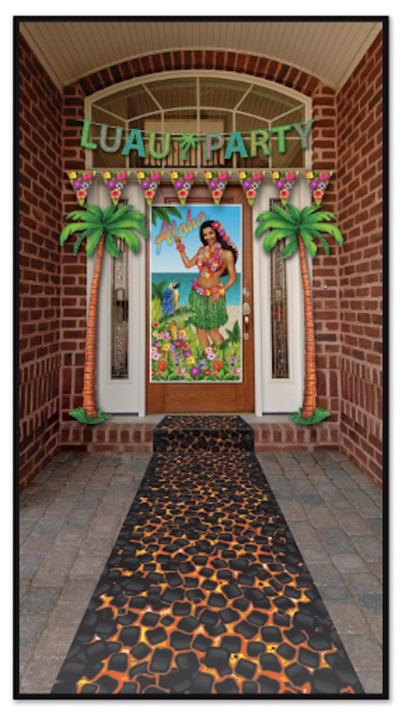 Hot Coals Luau Party Aisle Runner luau party decorations Luau Party Aisle Runner hawaiian party aloha banner Decorations Summer Party