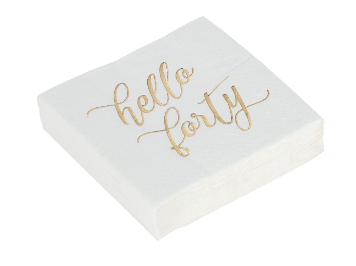 40th Birthday Napkins Party Napkins Cocktail Napkins Hello Forty Napkins party dinner Party Napkins celebrations luncheons